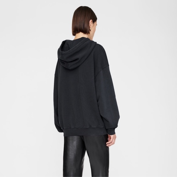 Anine Bing Harvey Sweatshirt Serif Vintage Black - Picture 2 of 8
